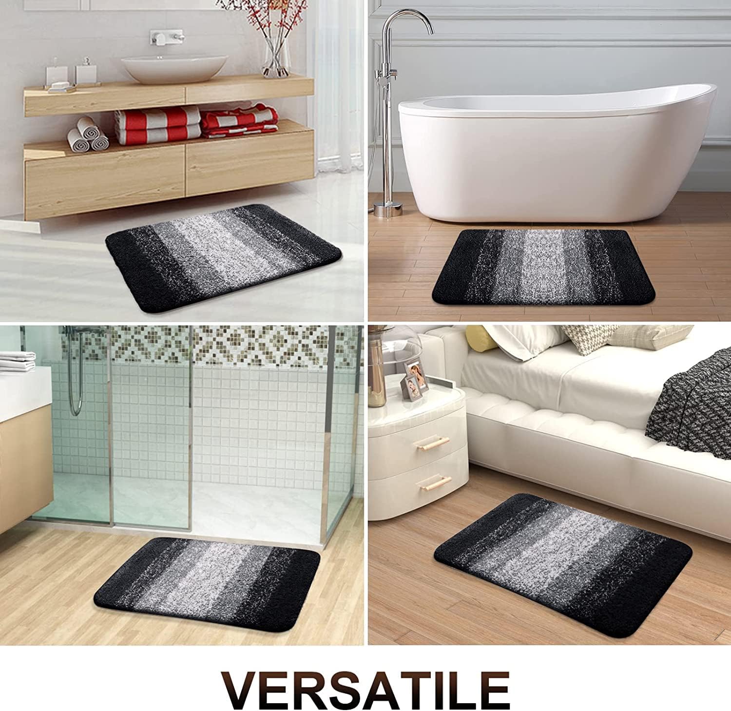 Soft and Absorbent Microfiber Bath Rugs