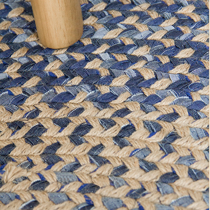 Jute And Denim Even Stripes Rug