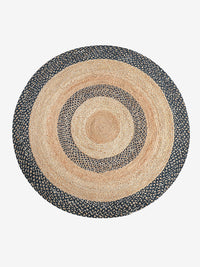 Tapis rond en jute bordé