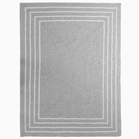 Tapis tissé tressé gris clair