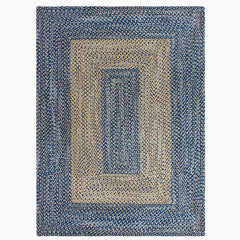 Jute And Denim Even Stripes Rug