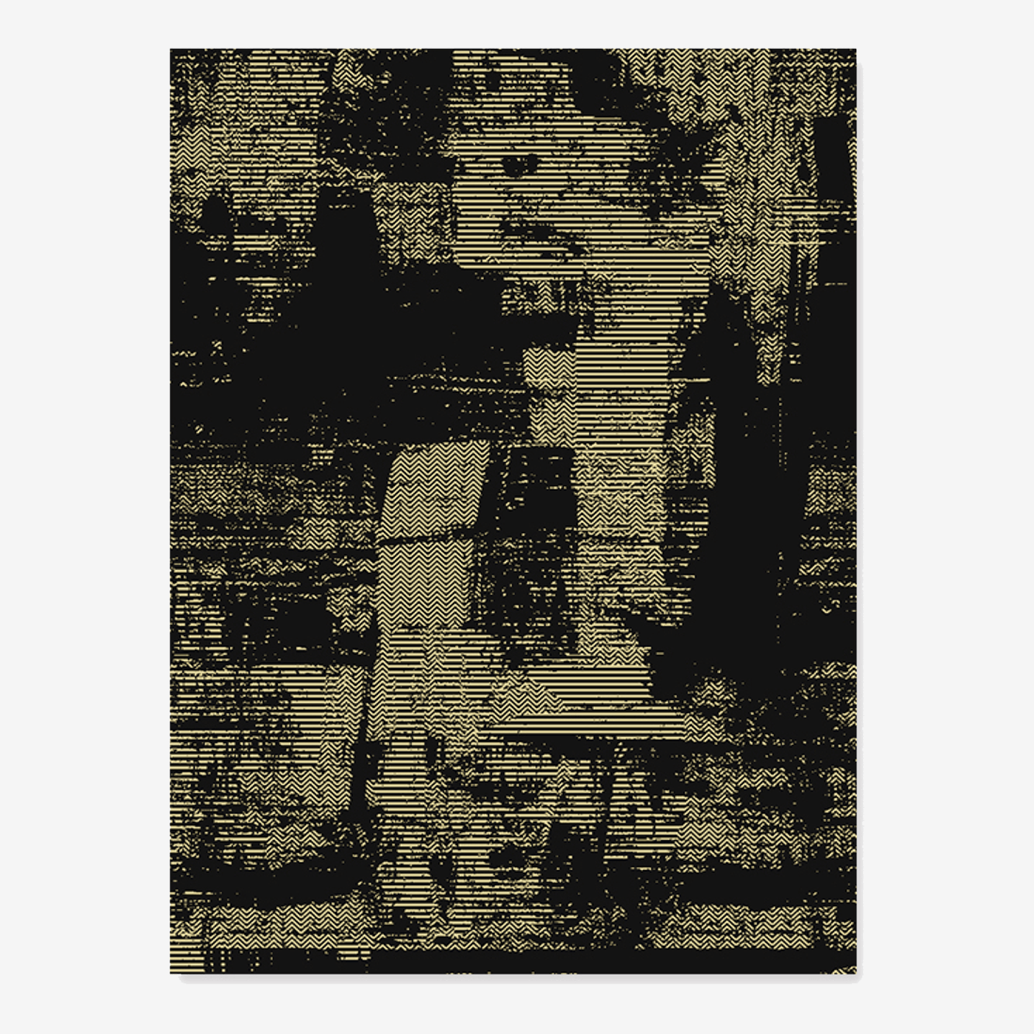 Black Gold Area Rug