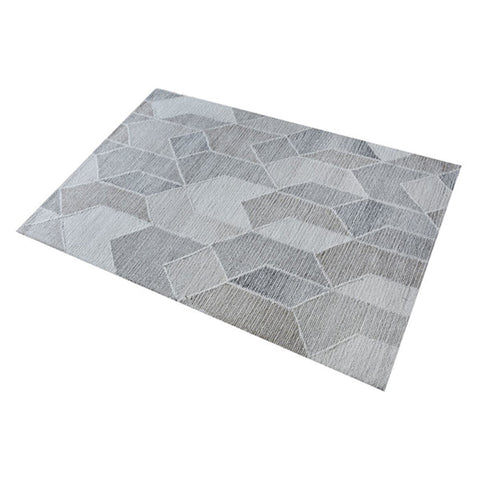 modern grey wool rug