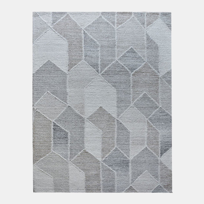 modern grey wool rug