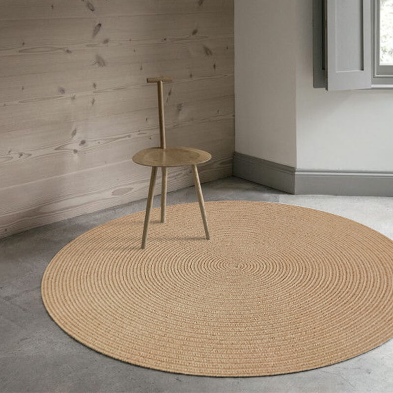 Tapis rond en jute tressé 