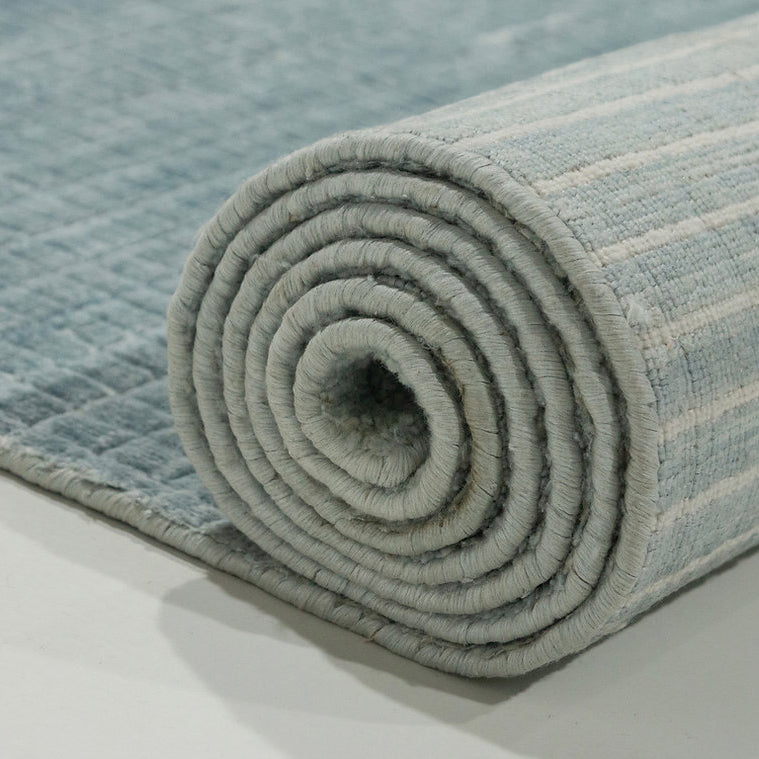 Bamboo fiber modern area rug