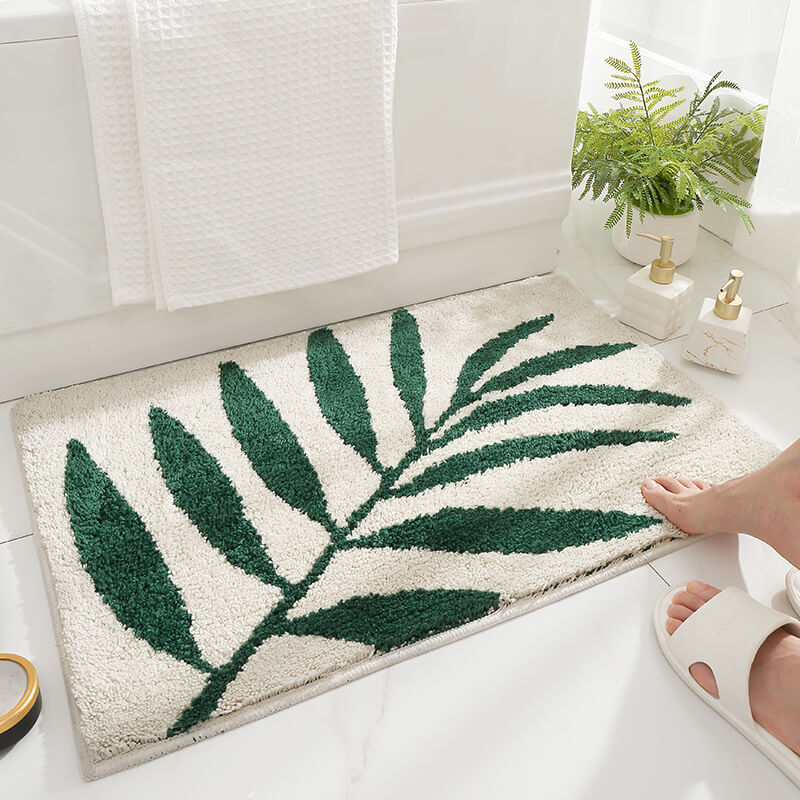 Tapis de bain vert tapis antidérapant