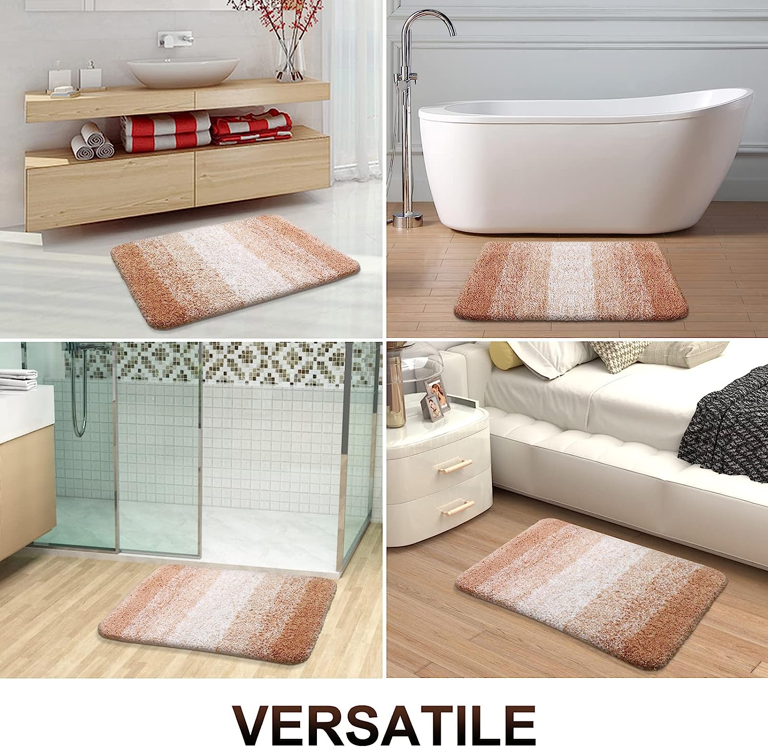 Soft and Absorbent Microfiber Bath Rugs