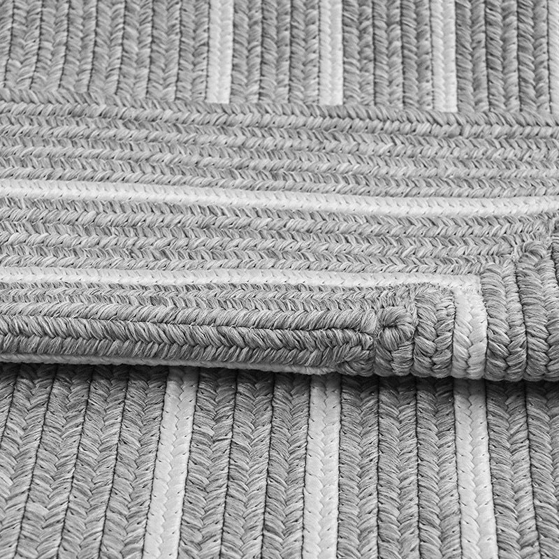 Light Grey Braided Woven Rug