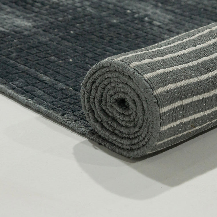 Bamboo fiber modern area rug