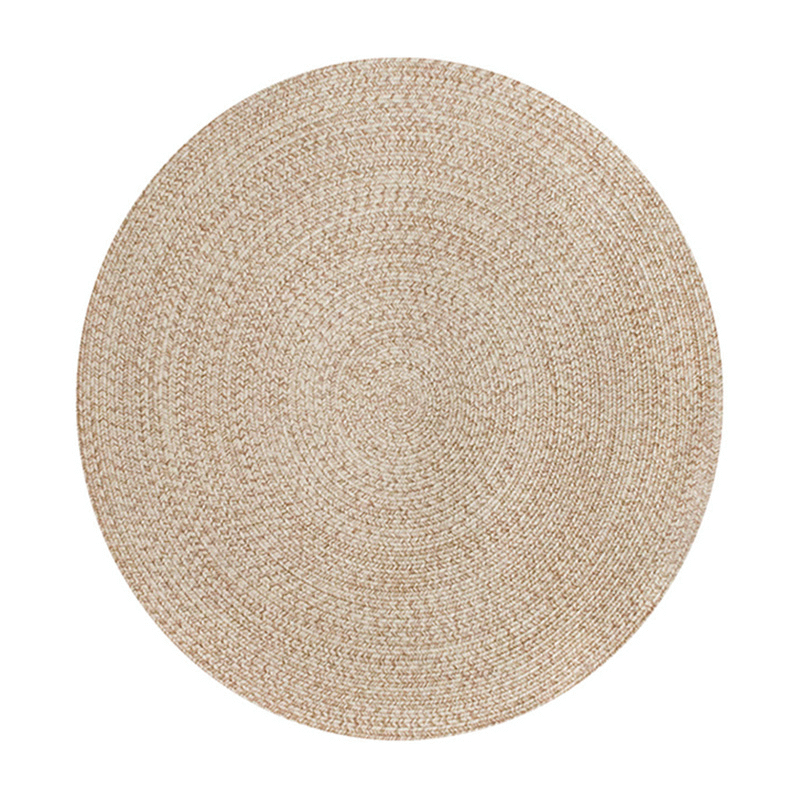 Round Pure Colour Braided Rug