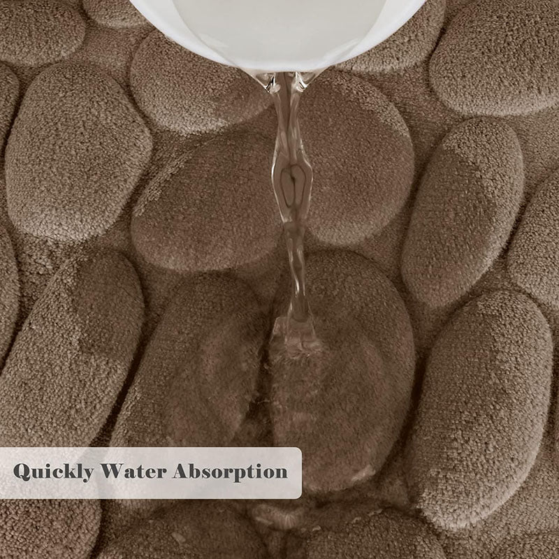 Memory Foam Cobblestone Bath Mats