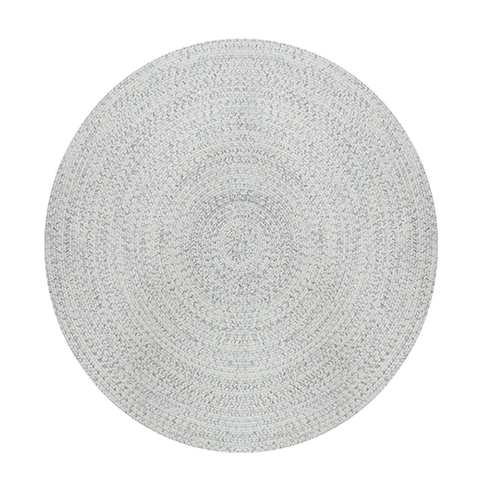 Round Pure Colour Braided Rug