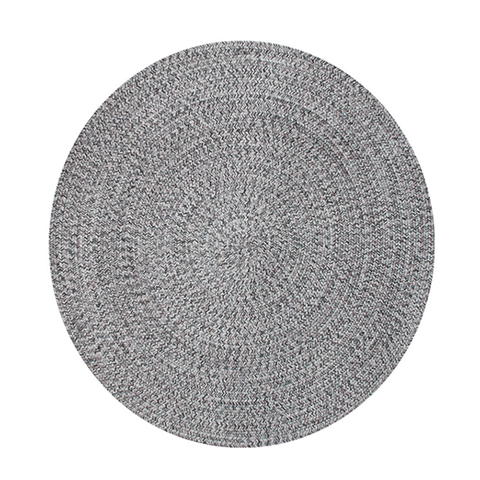 Round Pure Colour Braided Rug