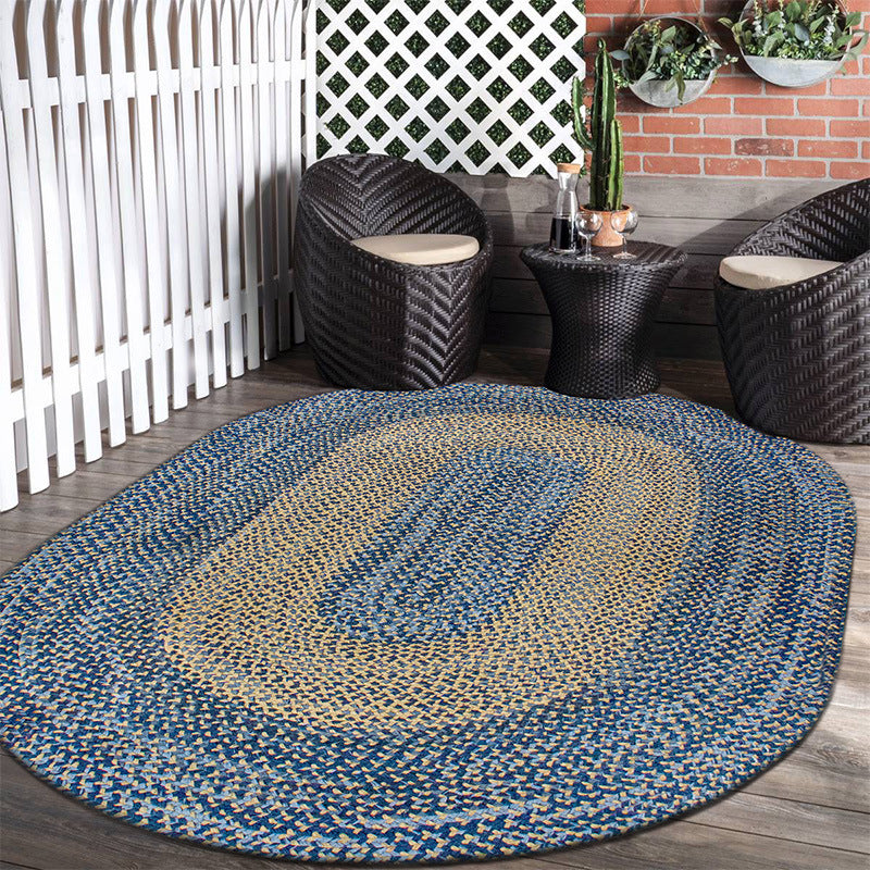 Jute And Denim Even Stripes Rug