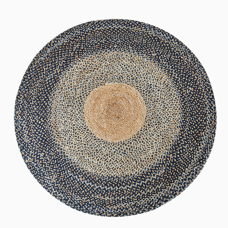 Tapis rond en jute bordé