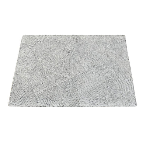 modern grey wool rug