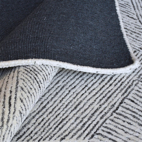 modern grey wool rug