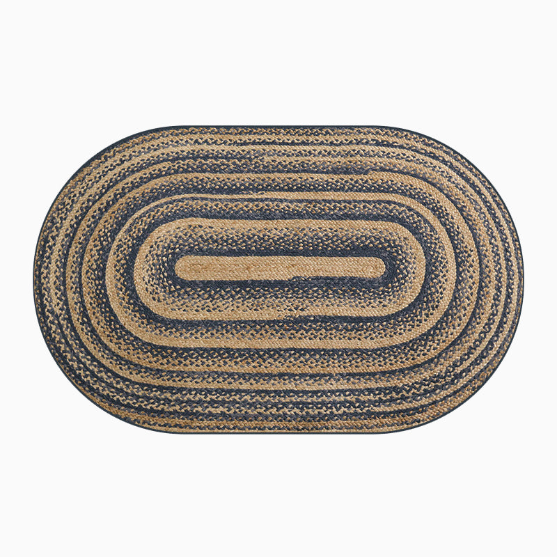 Tapis rond en jute tissé à la main