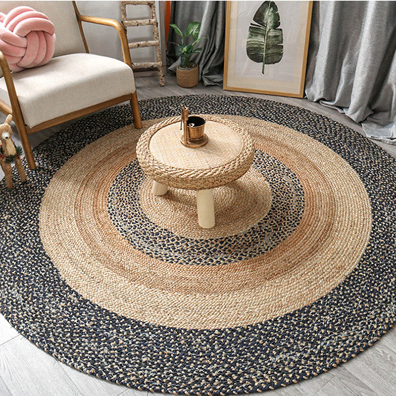 Tapis rond en jute bordé