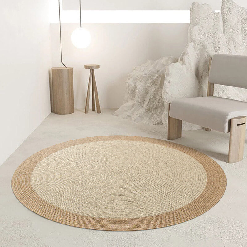 Tapis rond en jute tressé 