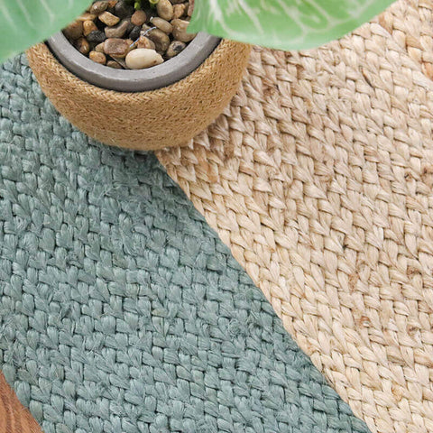 Chunky braided jute round rugs