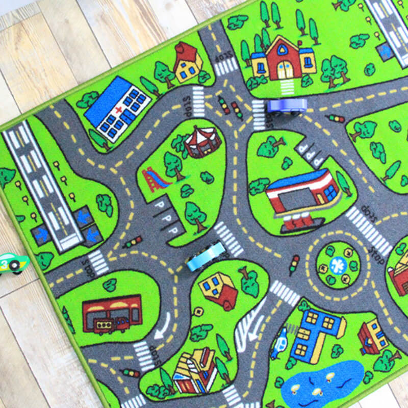 Kids Carpet Playmat Rug City Life Great