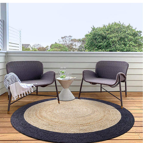 Tapis ronds en jute tressé épais