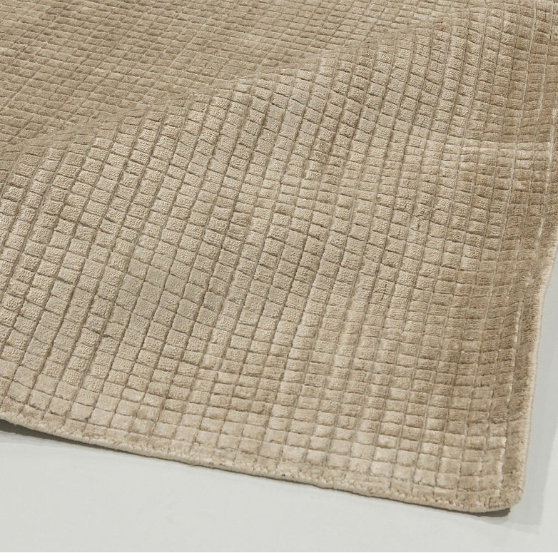 Bamboo fiber modern area rug