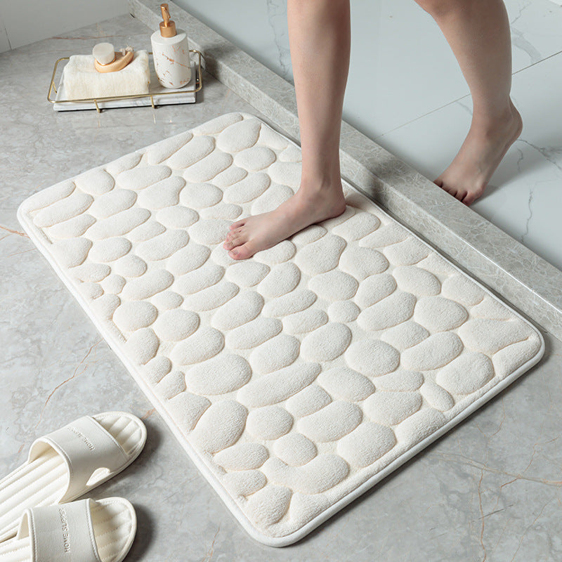 Memory Foam Cobblestone Bath Mats