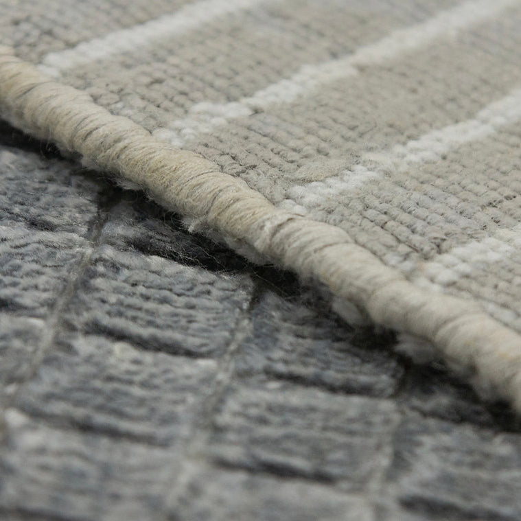 Bamboo fiber modern area rug