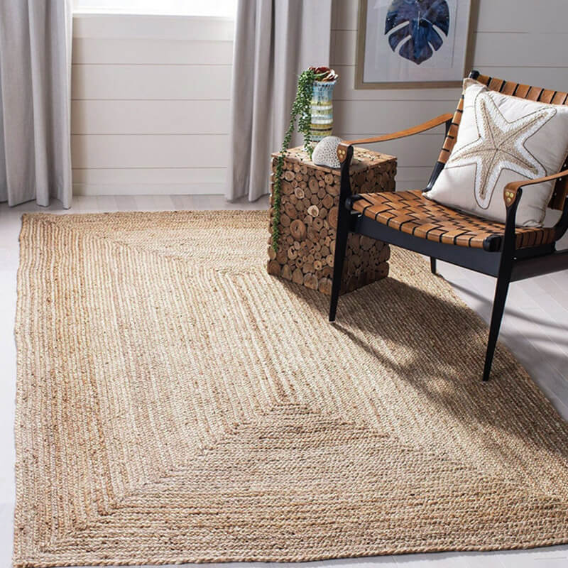 Tapis en jute personnalisé