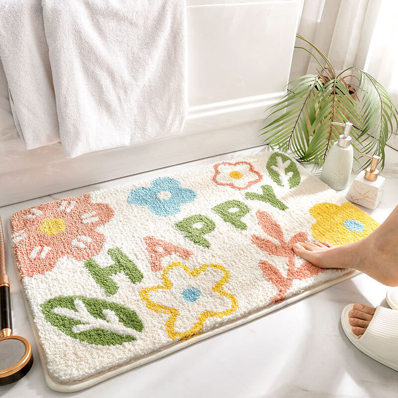 Green Bath Rug Non Slip Mat