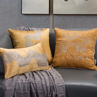 Dekorativer Kissenbezug im modernen Landhausstil für Schlafzimmer, Wohnzimmer, Sofa, braune Akzentkissen