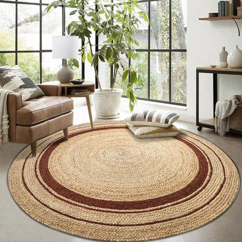 Tapis rond en jute tressé