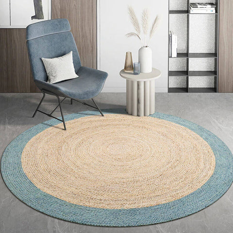 Tapis ronds en jute tressé épais