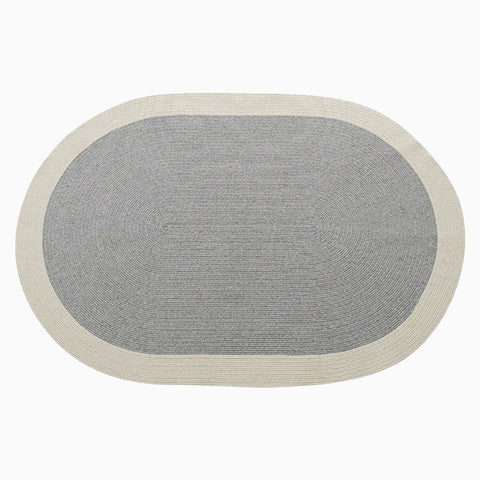 Wool Grey Braided  Area Rug