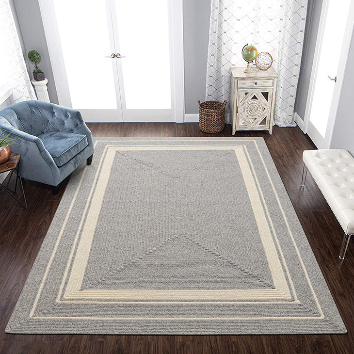 Wool Brown Braided Handmade Rug