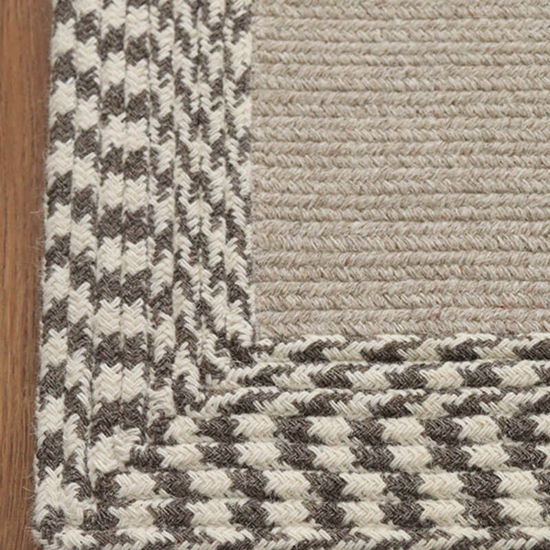 Tapis rectangulaire en laine tressée de qualité supérieure