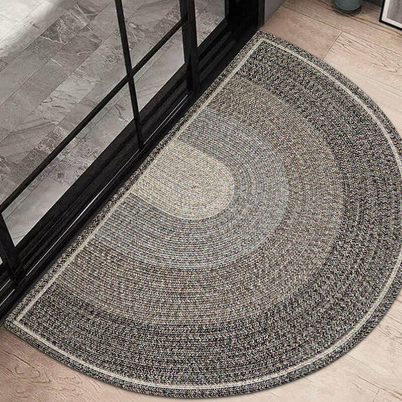 Tapis en laine faits à la main en demi-cercle