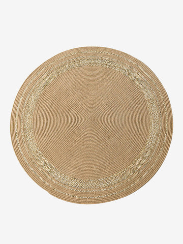 Natural Hand-Braided Round Jute Rug